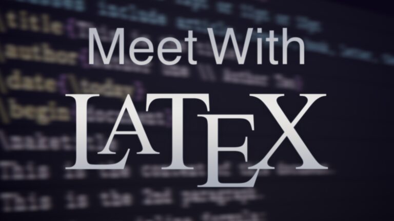 Grafika promująca warsztaty: na fioletowym tle fragment dokumentu z kodem w LaTeX, niżej napis: „Warsztaty z tworzenia dokumentów w LaTeX dla młodzieży niewidomej i słabowidzącej.”