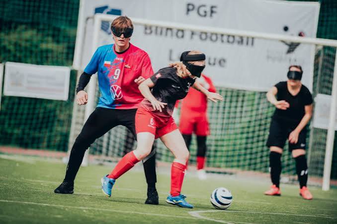 Mecz Blind Football.